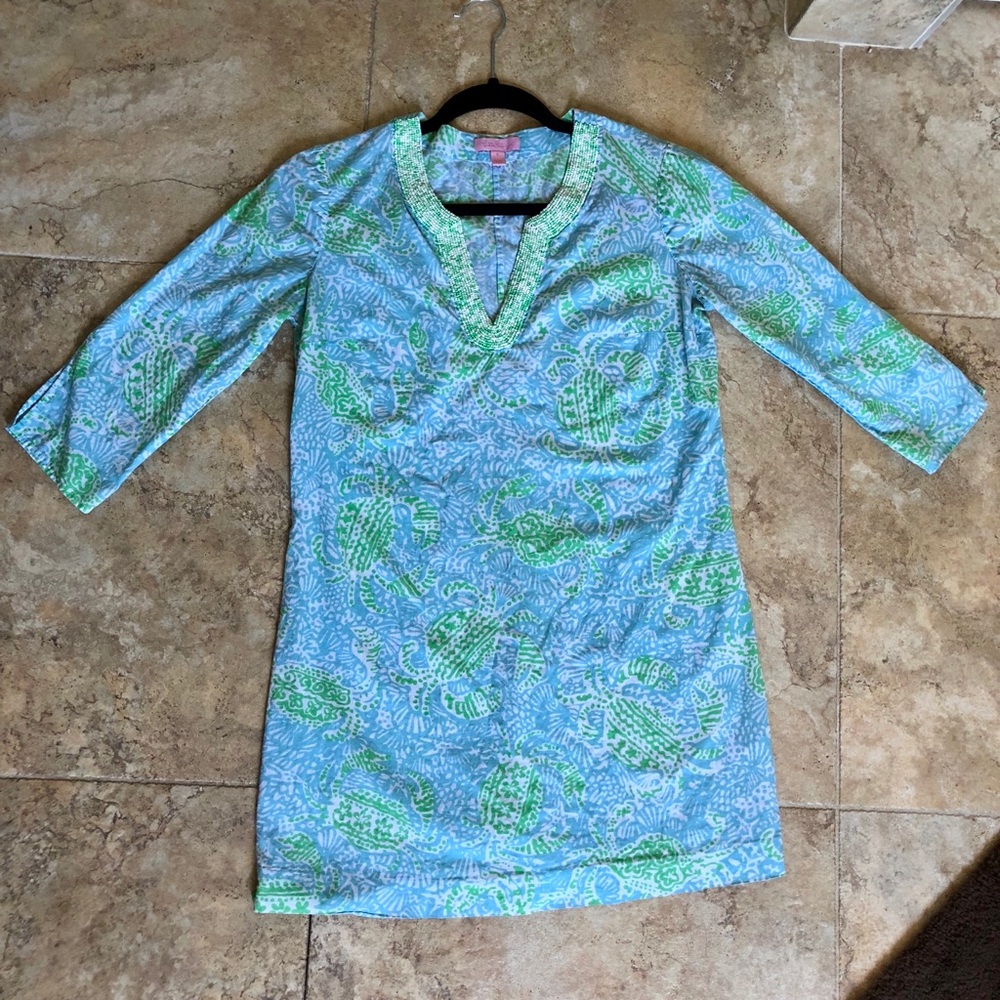 🐠Lilly Pulitzer Get Crackin’ Sarasota Tunic Dress